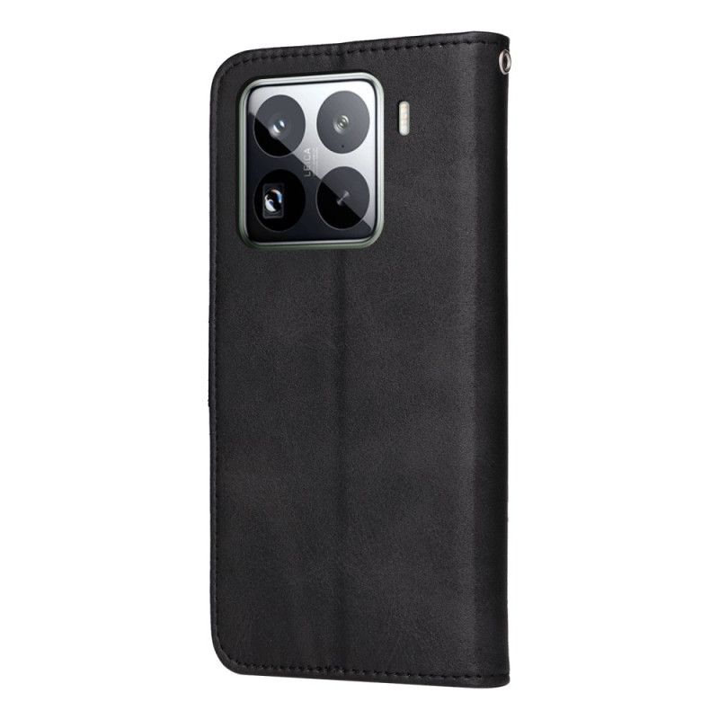 Kotelot Xiaomi 15 Pro Puhelinkuoret Yksivärinen Nahkakuvio Hihnalla