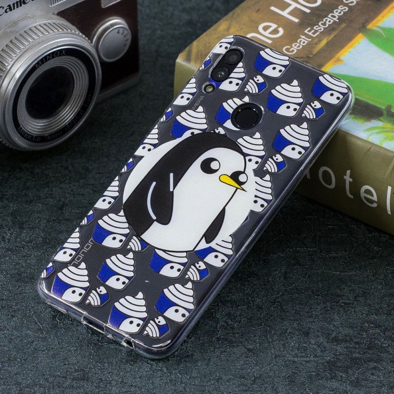 Kuori Huawei P Smart 2019 Läpinäkyvät Pingviinit Suojakuori