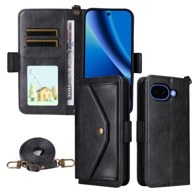 Kotelot Google Pixel 10a Vintage-lompakko Ja Olkahihna