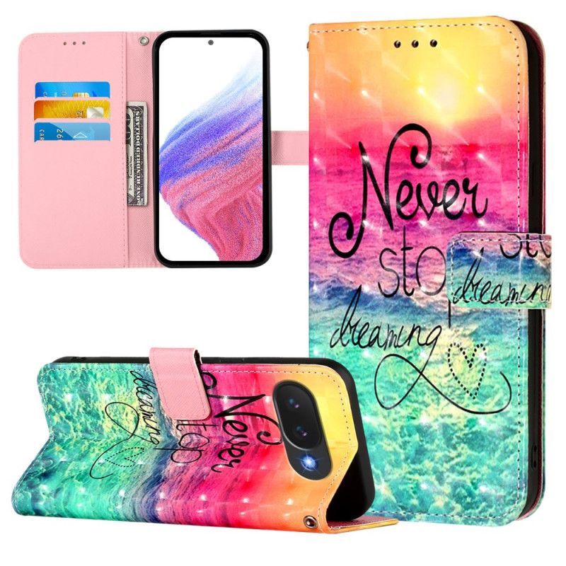 Nahkakotelo Google Pixel 10a Älä Koskaan Lopeta Unelmointia