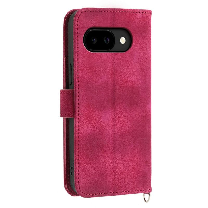 Nahkakotelo Google Pixel 10a Mandala-mokkanahkakuvio Olkahihnalla