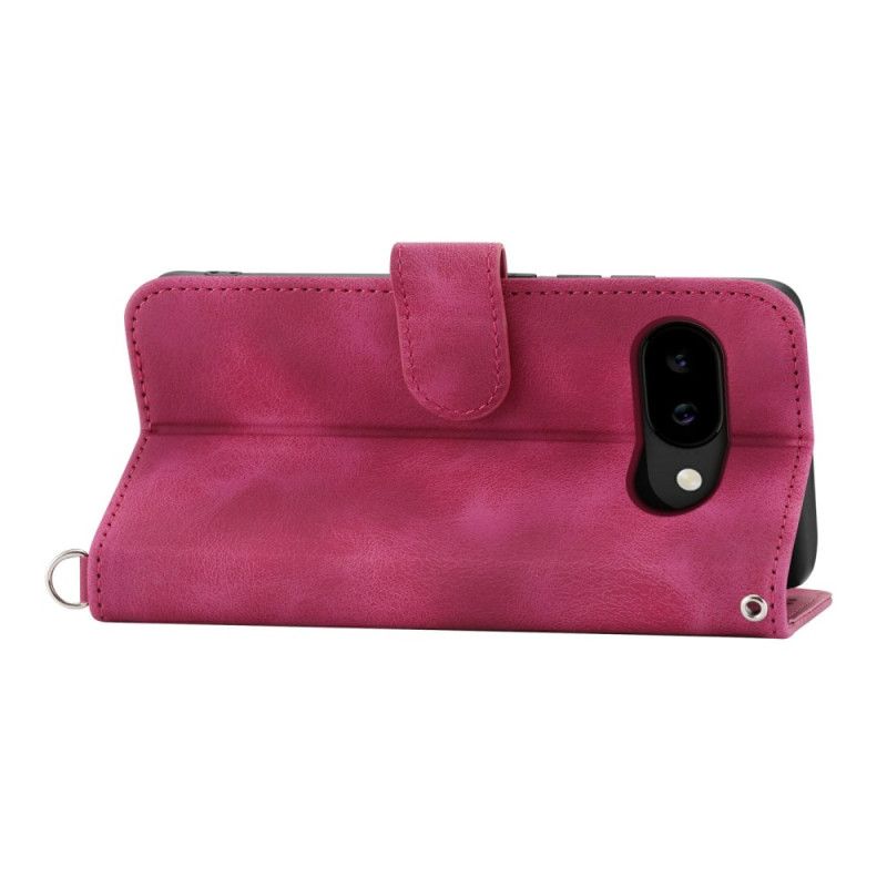 Nahkakotelo Google Pixel 10a Mandala-mokkanahkakuvio Olkahihnalla