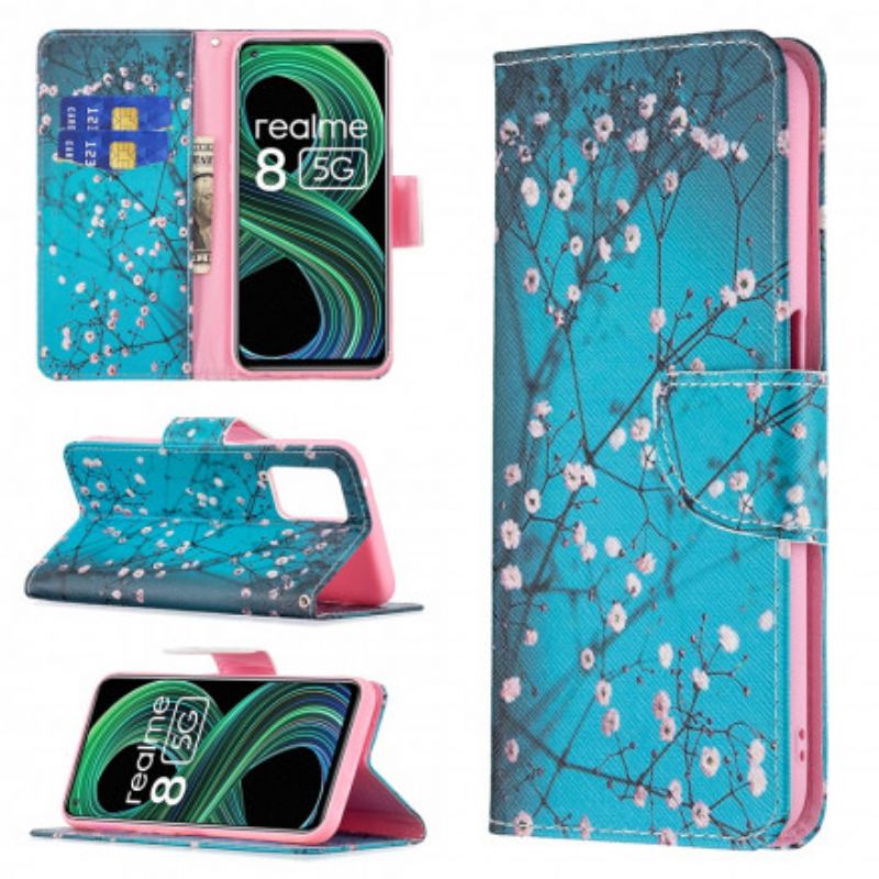 Flip Kotelot Realme 8 5g Kukkiva Oksa