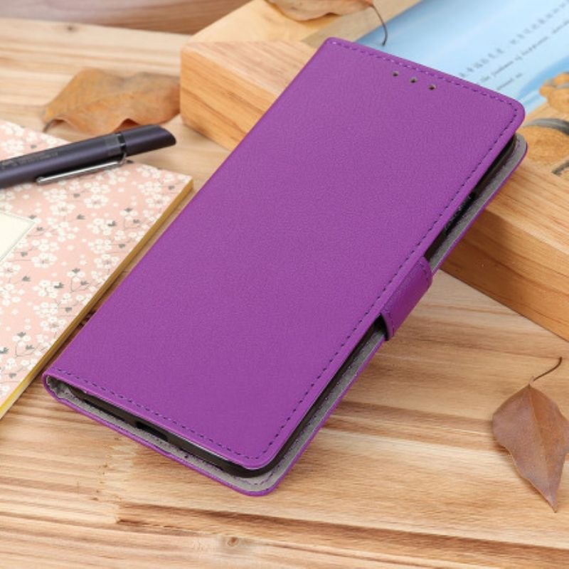 Flip Kotelot Realme 8 5g Yksinkertainen Nahkaefekti