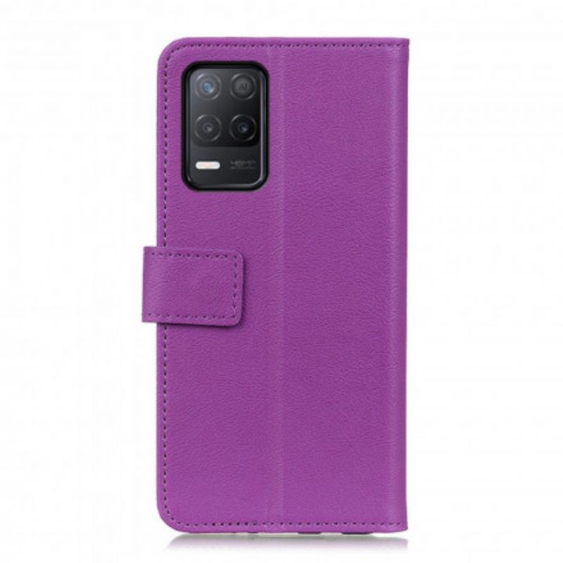 Flip Kotelot Realme 8 5g Yksinkertainen Nahkaefekti