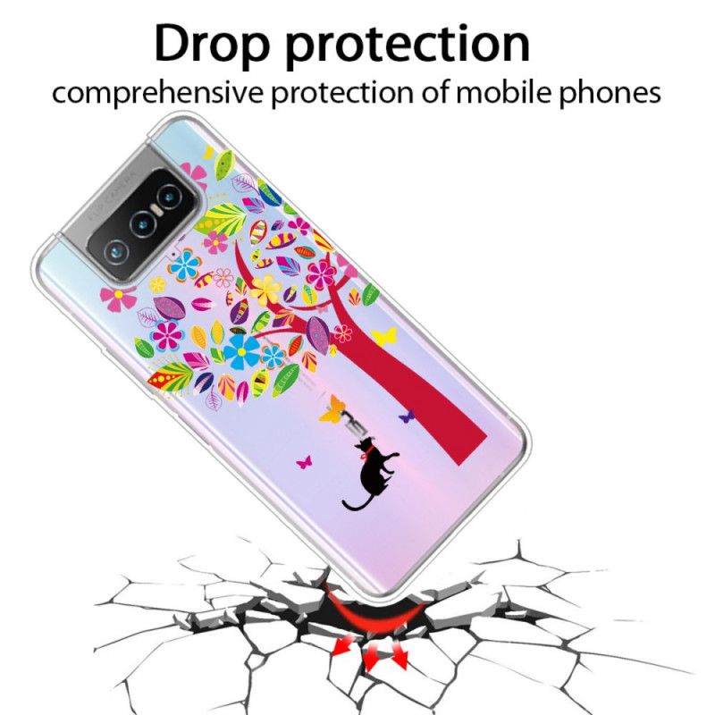 Case Kuoret Asus Zenfone 7 / 7 Pro Puhelinkuoret Kissa Puun Alla