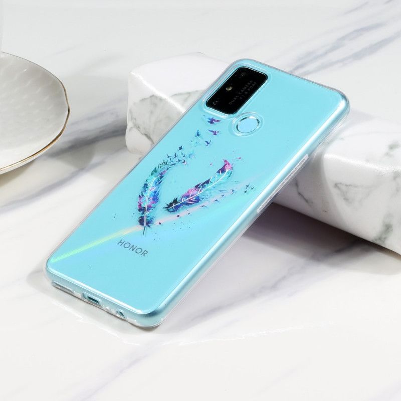 Kuori Honor 9A Läpinäkyvät Höyhenet