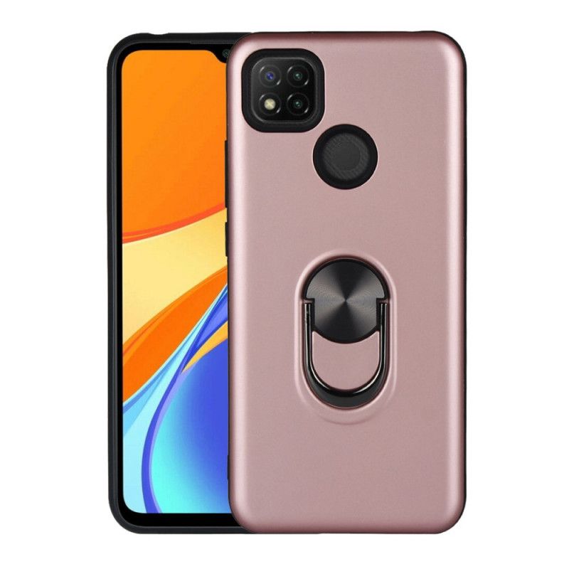 Case Kuoret Xiaomi Redmi 9C Punainen Musta Puhelinkuoret Irrotettava Tukirenkaalla