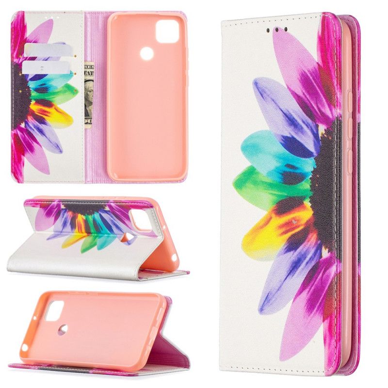 Flip Kotelot Xiaomi Redmi 9C Puhelinkuoret Vesiväri Kukka