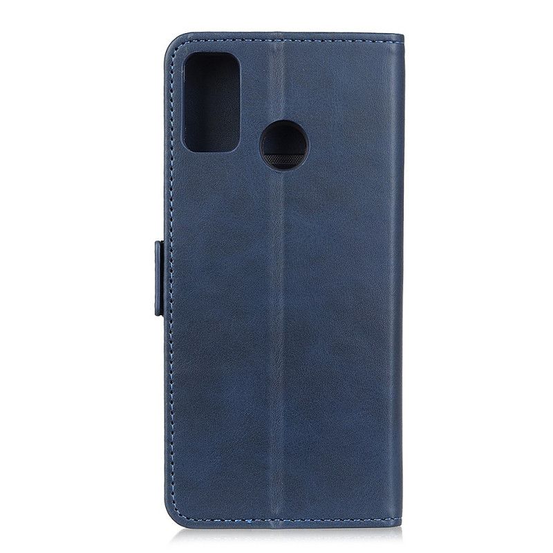 Kotelot Xiaomi Redmi 9C Punainen Musta Kaksinkertainen Läppä Suojakuori