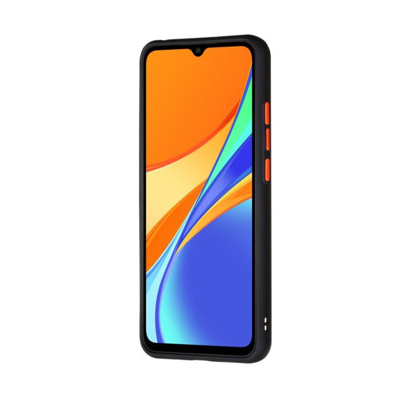 Kuori Xiaomi Redmi 9C Punainen Musta Hybridi. Jossa On Värilliset Reunat Suojakuori