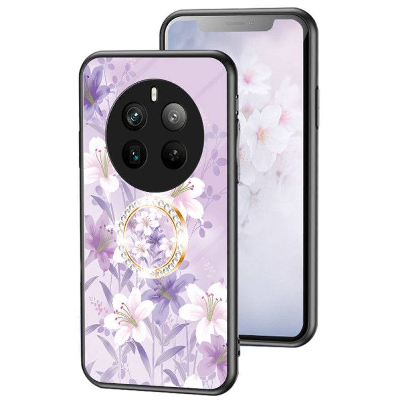 Kuori Realme 12 Pro / 12 Pro Plus Karkaistu Lasi Kukkasormusteline