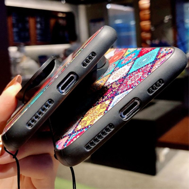 Kuori Realme 12 Pro / 12 Pro Plus Patchwork-tuki Ja Kaulanauha