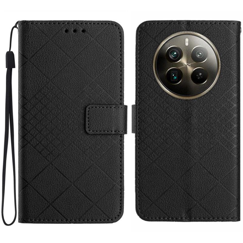 Nahkakotelo Realme 12 Pro / 12 Pro Plus Hihnan Kuvio