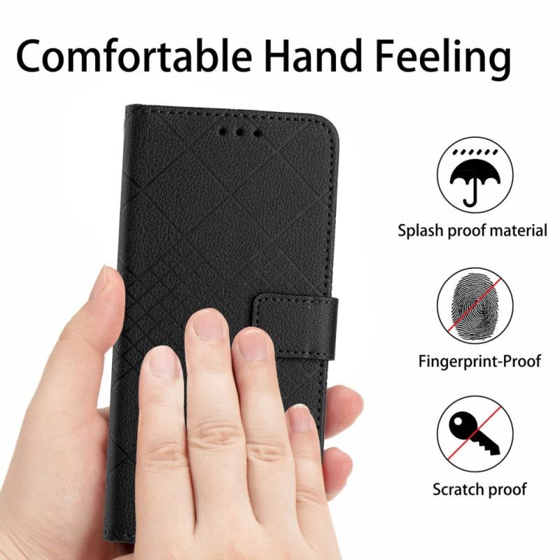 Nahkakotelo Realme 12 Pro / 12 Pro Plus Hihnan Kuvio