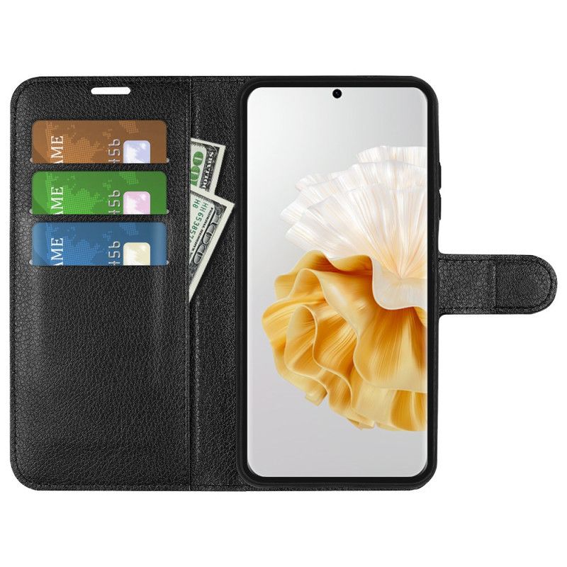 Kuoret Huawei Pura 70 Classic Litchi Faux Leather