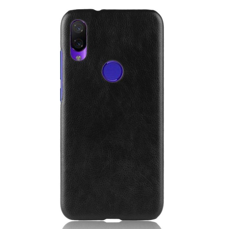 Kuori Xiaomi Redmi Note 7 Punainen Musta Litsi Nahkaa Suojakuori