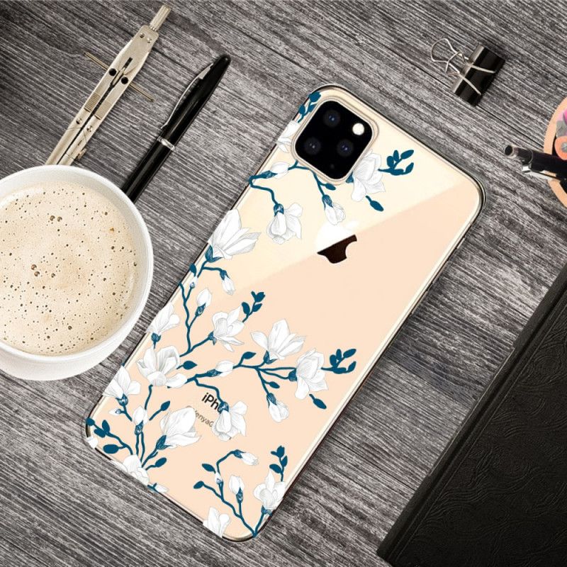 Case Kuoret iPhone 11 Pro Max Puhelinkuoret Valkoiset Kukat