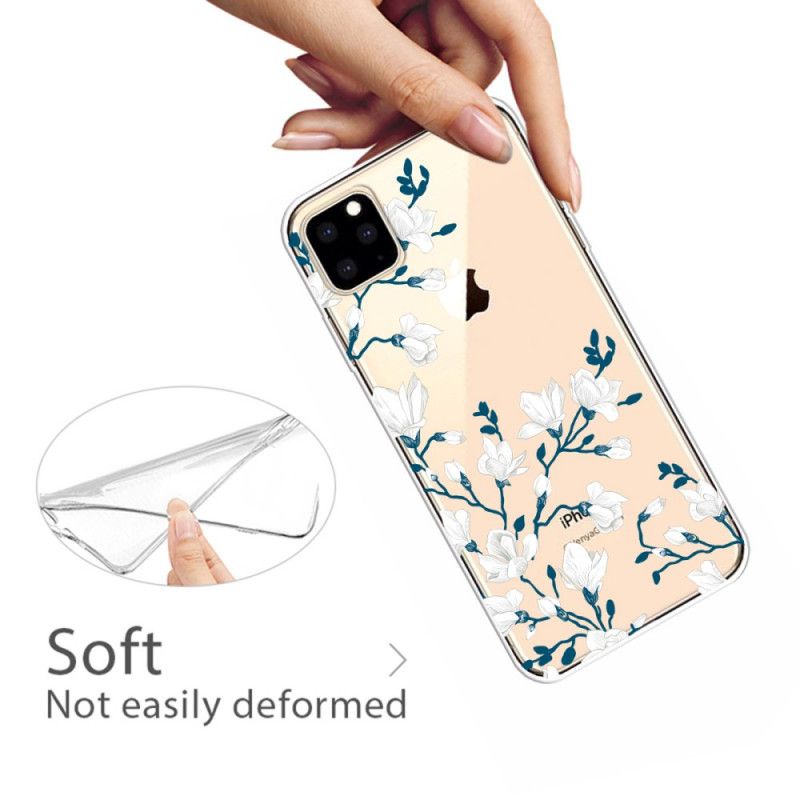 Case Kuoret iPhone 11 Pro Max Puhelinkuoret Valkoiset Kukat