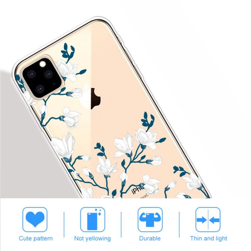 Case Kuoret iPhone 11 Pro Max Puhelinkuoret Valkoiset Kukat