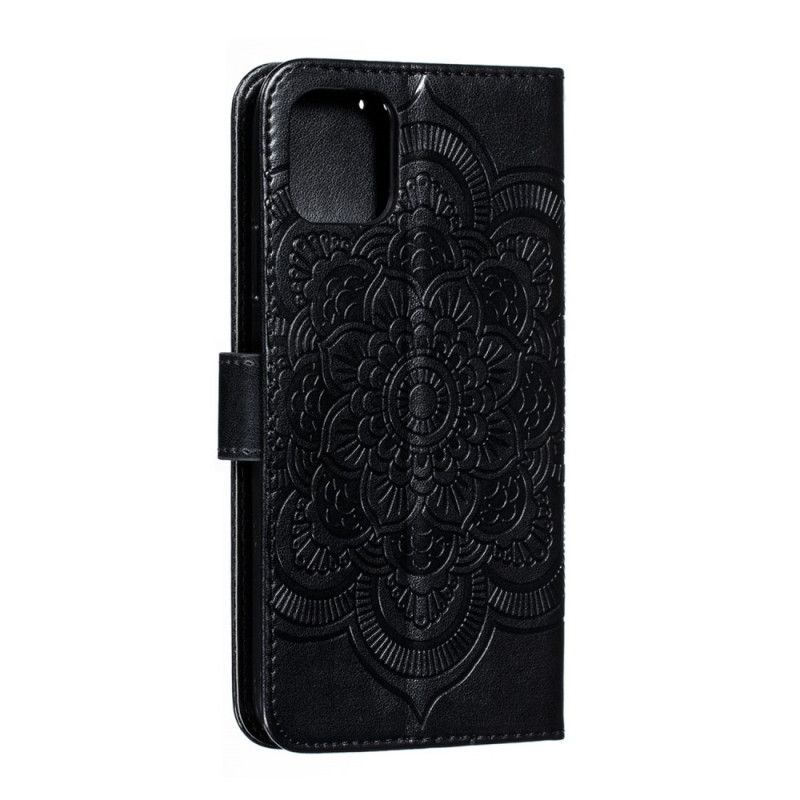 Kotelot iPhone 11 Pro Max Harmaa Musta Koko Mandala Tangalla