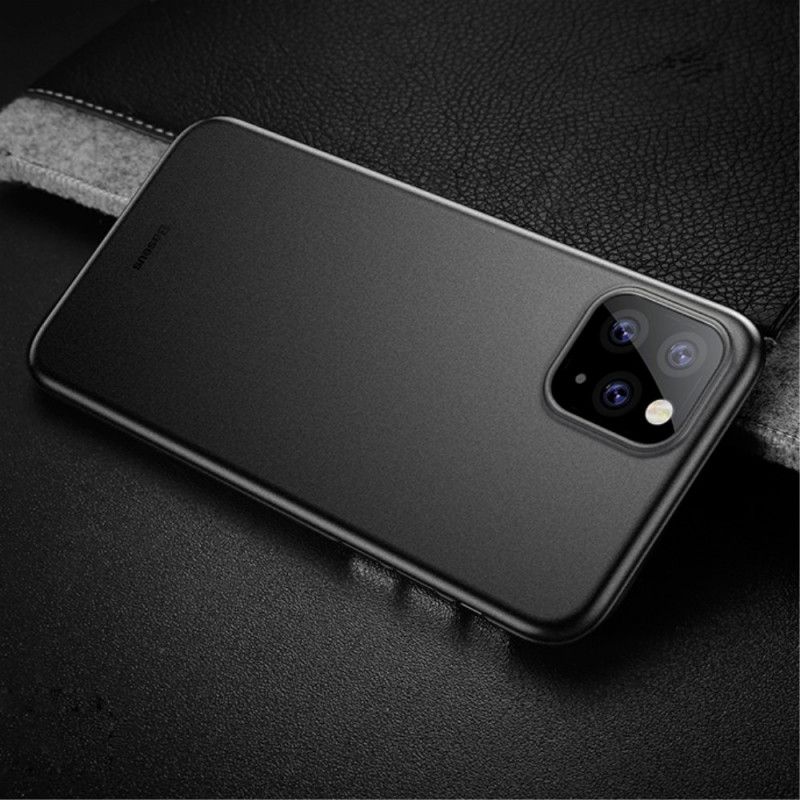 Kuori iPhone 11 Pro Max Valkoinen Musta Himmeä Läpikuultava Pohja