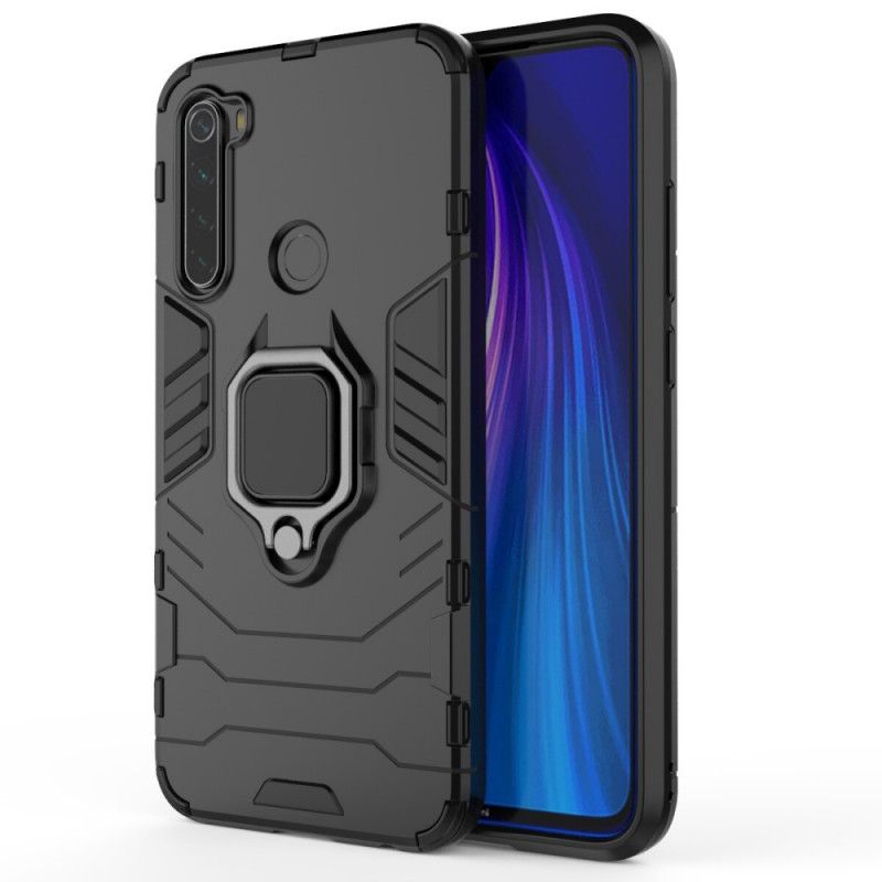 Kuori Xiaomi Redmi Note 8 Punainen Musta Kestävä Rengas