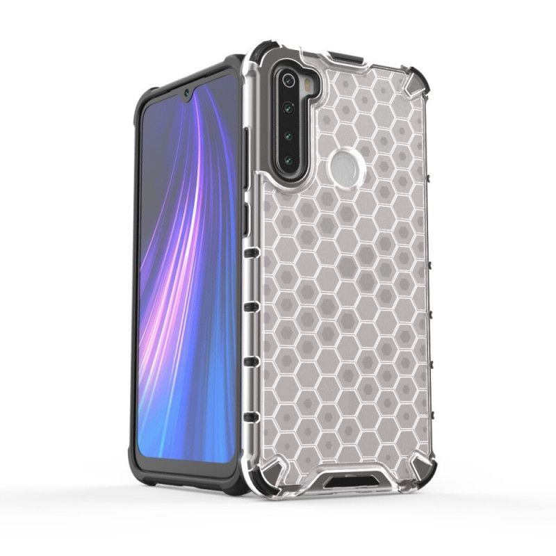 Kuori Xiaomi Redmi Note 8 Valkoinen Musta Hunajakennotyyli Suojakuori