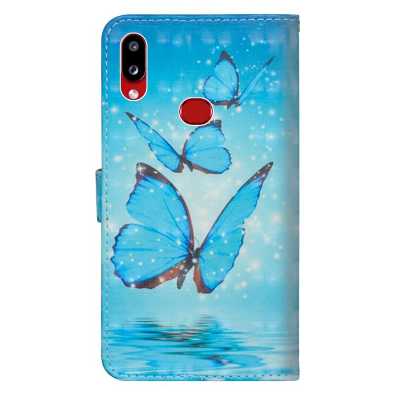 Kotelot Samsung Galaxy A10s Vaalean Paikan Lentävät Siniset Perhoset