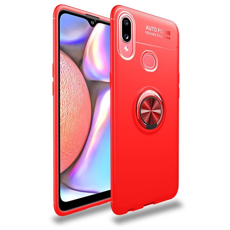 Kuori Samsung Galaxy A10s Punainen Musta Lenuo-Pyörivä Rengas Suojakuori