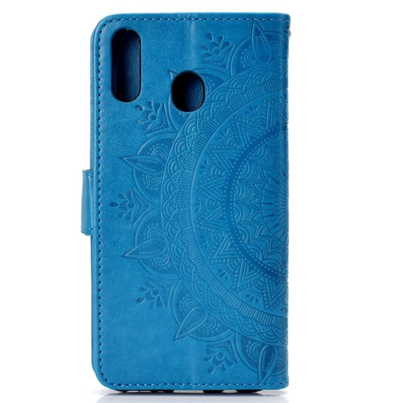 Kotelot Huawei P40 Lite E / Y7p Magenta Harmaa Aurinko Mandala Suojakuori