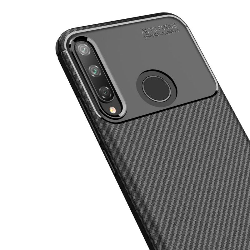 Kuori Huawei P40 Lite E / Y7p Tummansininen Musta Joustava Hiilikuidun Rakenne