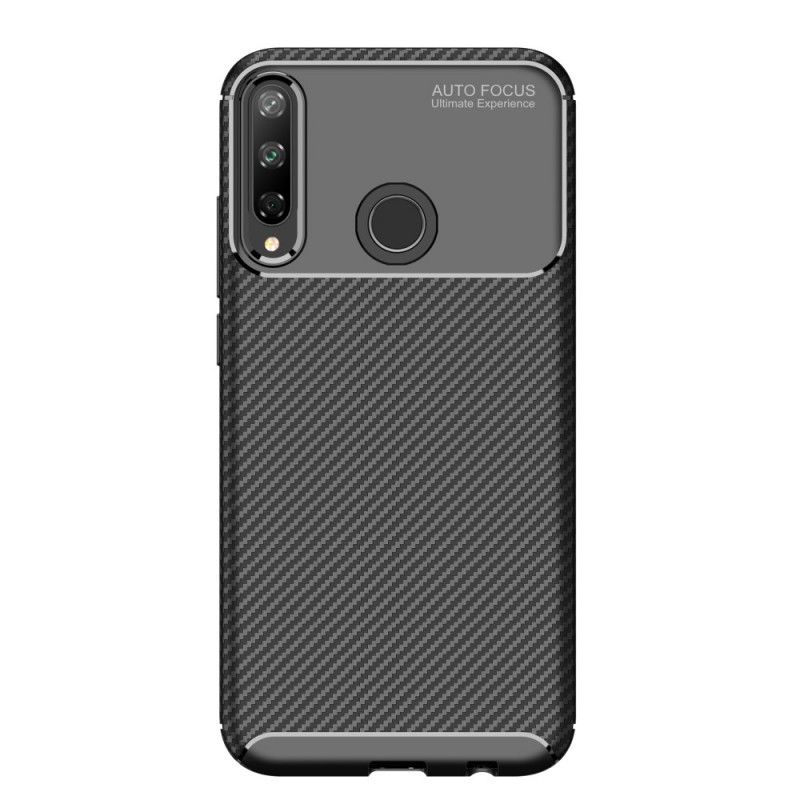 Kuori Huawei P40 Lite E / Y7p Tummansininen Musta Joustava Hiilikuidun Rakenne