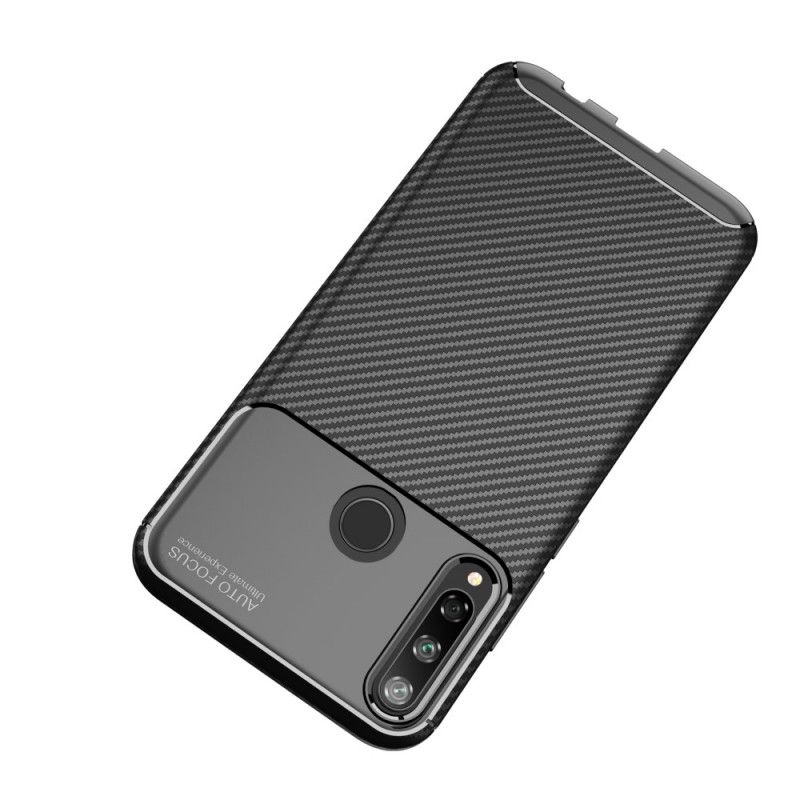 Kuori Huawei P40 Lite E / Y7p Tummansininen Musta Joustava Hiilikuidun Rakenne