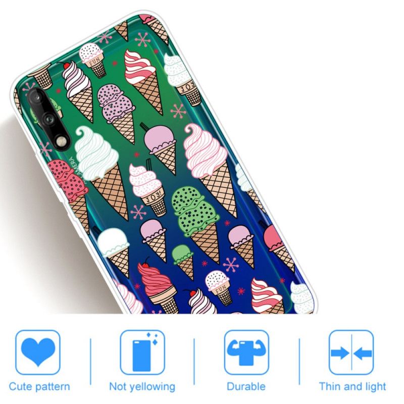 Kuori Huawei P40 Lite E / Y7p Värillinen Jäätelö