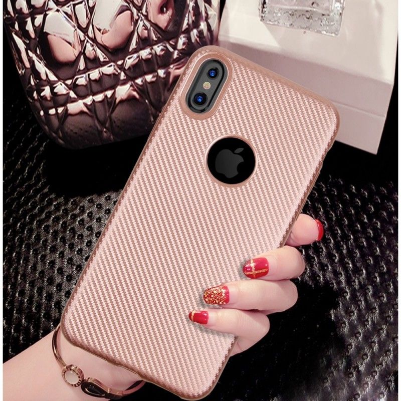 Case Kuoret iPhone X Musta Puhelinkuoret Hiilikuitu
