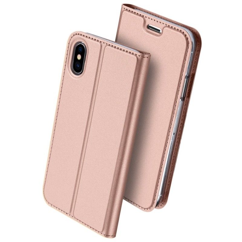 Flip Kotelot iPhone X Kulta Musta Harmoninen Suojakuori