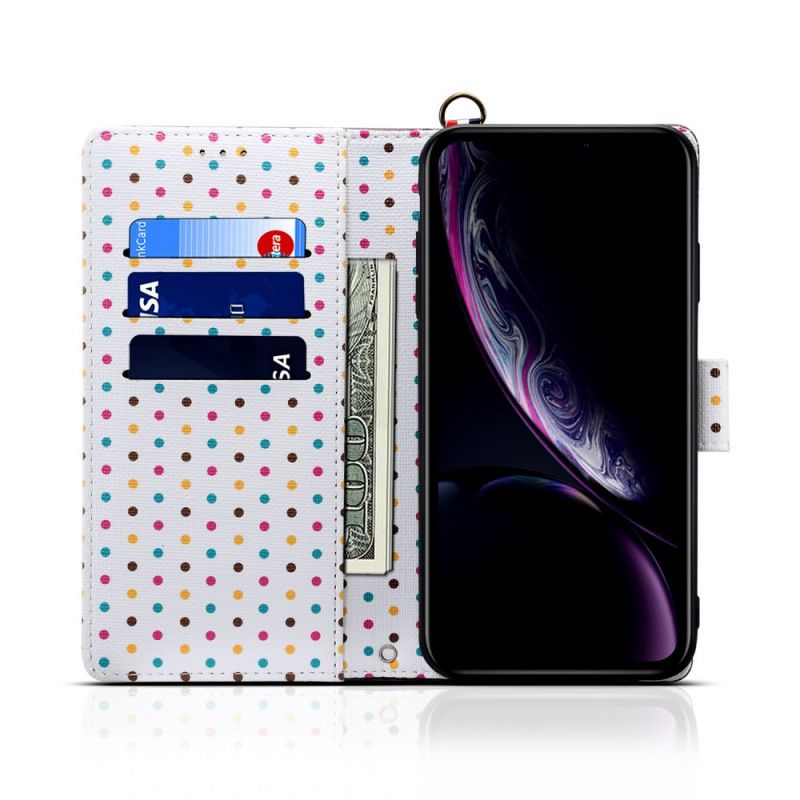 Kotelot iPhone X Kahvi Pilkullinen Yhtenäinen Suojakuori