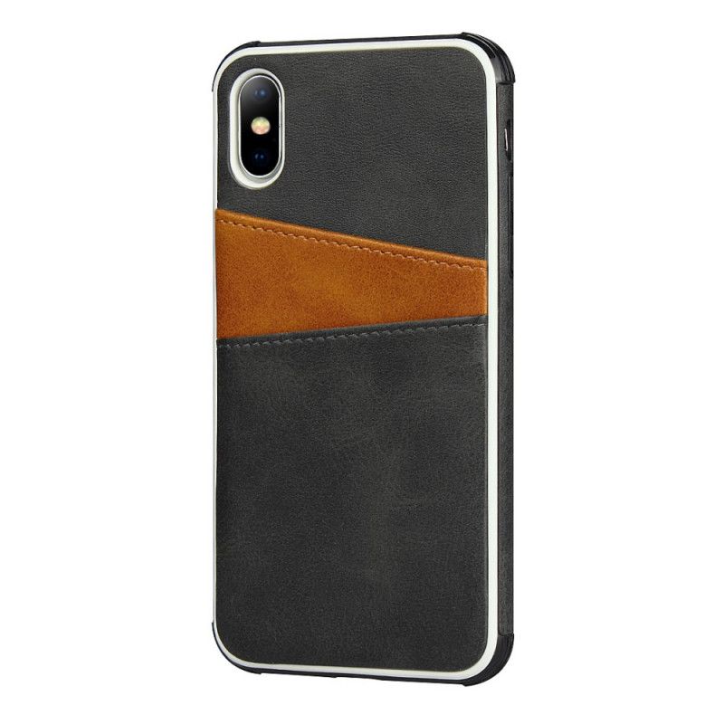 Kuori iPhone X Punainen Kaksisävyinen Kaksoiskorttikotelo Suojakuori