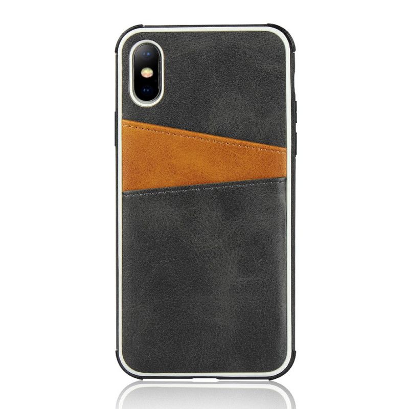 Kuori iPhone X Punainen Kaksisävyinen Kaksoiskorttikotelo Suojakuori