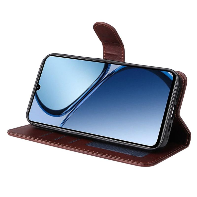 Kotelot Realme C63 Puhelinkuoret Yksivärinen Nahkakuvio