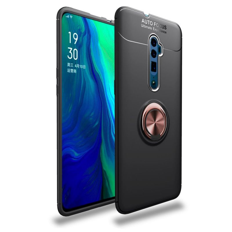 Kuori Oppo Reno 10x Zoom Punainen Musta Pyörivä Rengas Suojakuori