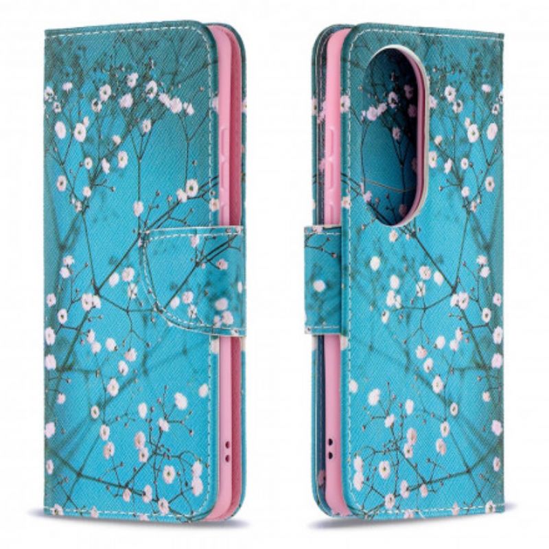 Flip Kotelot Huawei P50 Pro Kukkiva Puu