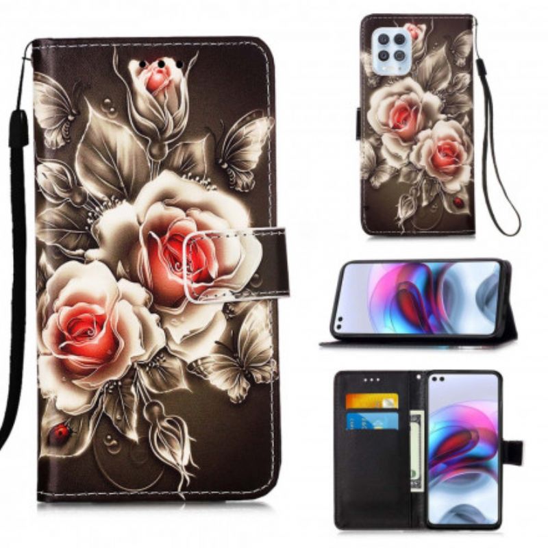 Kotelot Moto G100 Puhelinkuoret Golden Roses