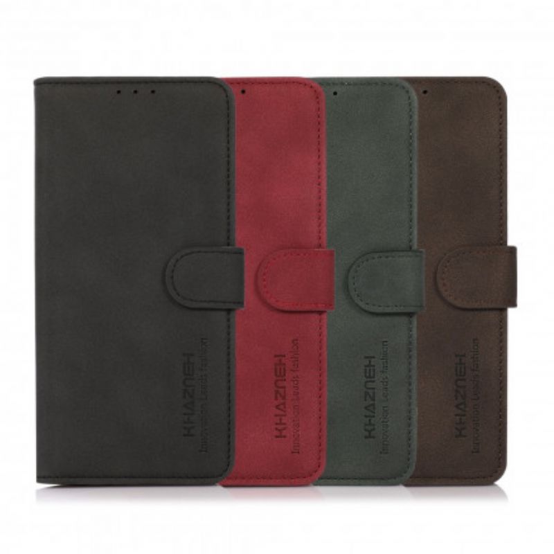 Kotelot Moto G100 Puhelinkuoret Khazneh Textured Leather Effect
