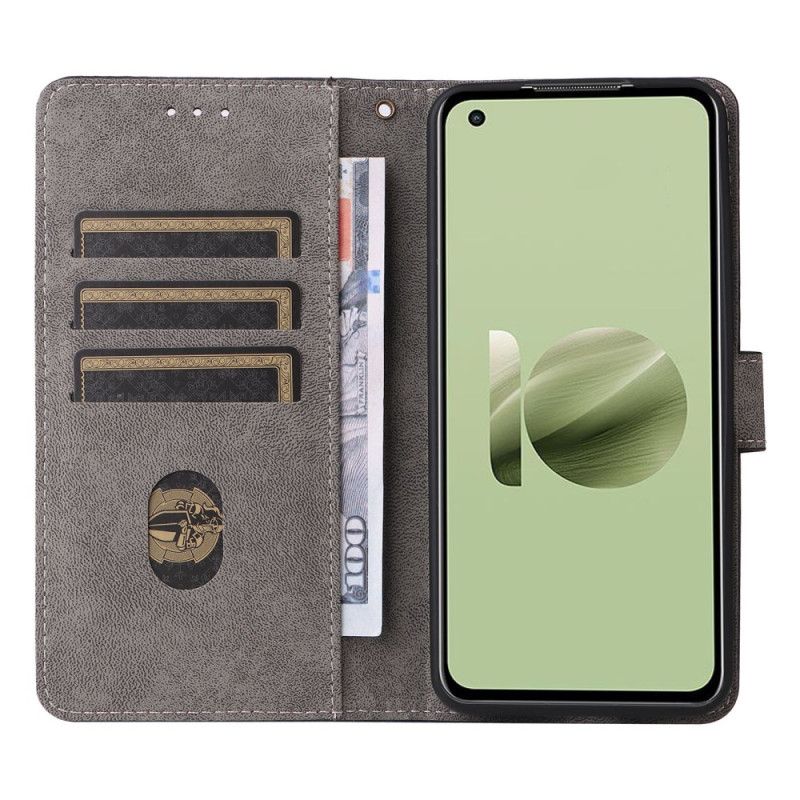 Kotelot Asus Zenfone 10 Rfid-mokkanahkaefekti