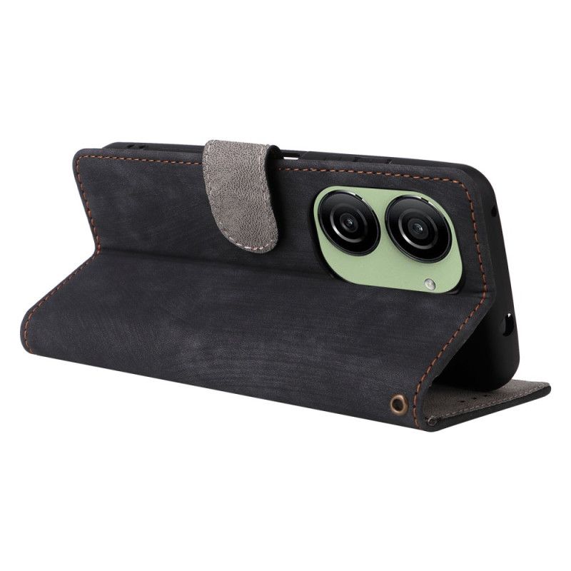 Kotelot Asus Zenfone 10 Rfid-mokkanahkaefekti