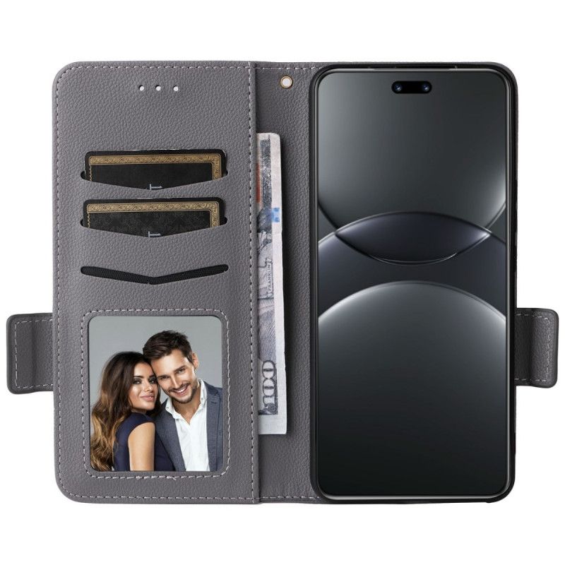 Kotelot Huawei Nova 13 Pro Litsikuvioinen Tekonahkahihna