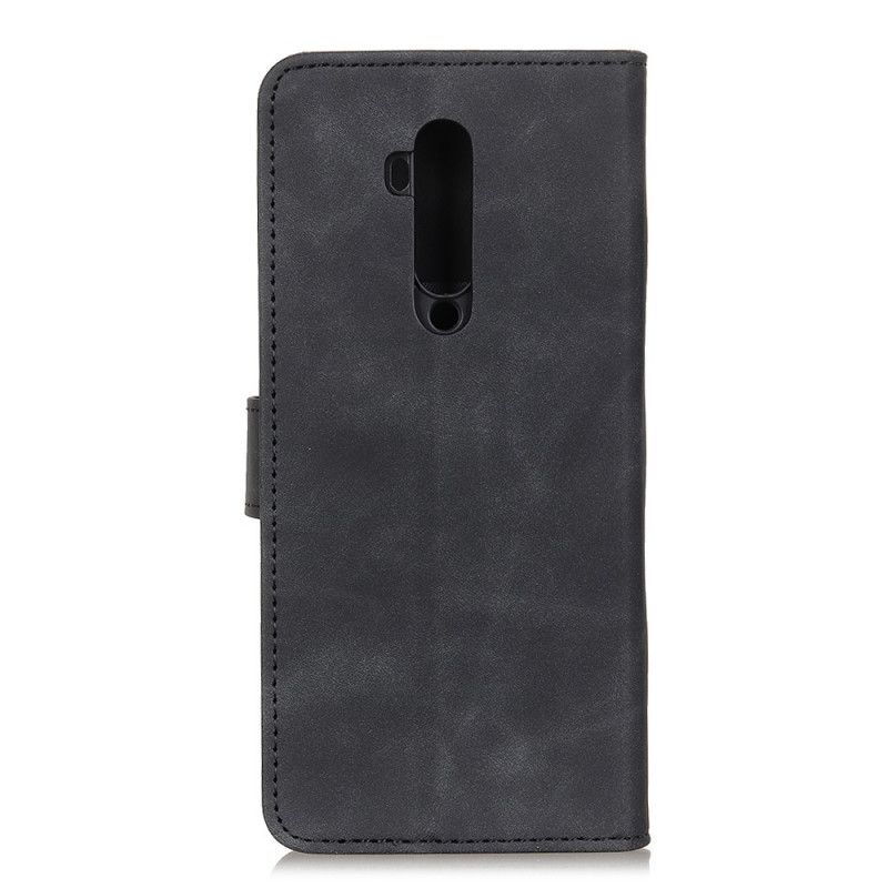 Kotelot OnePlus 7T Pro Punainen Musta Vintage Khazneh -Nahkamatto
