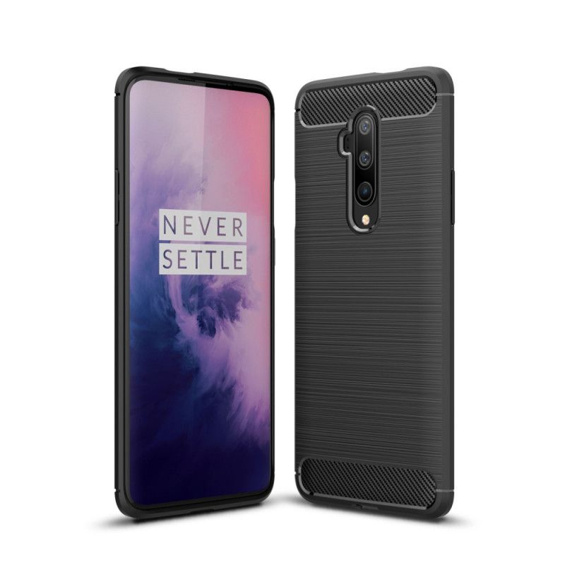 Kuori OnePlus 7T Pro Punainen Musta Harjattu Hiilikuitu Suojakuori